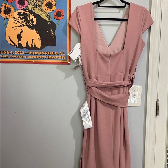 Dress the Population “Dana” Shirred Waist Dress in Light Mauve Size Medium NWT - Picture 16 of 16